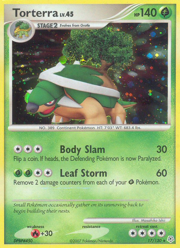 Diamond & Pearl Holo Torterra #17/130